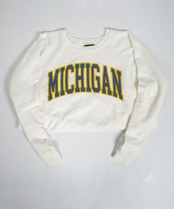 RETRO BRAND-sweatshirt-black label michigan crewneck sweatshirt-BL929-BLMIC415A