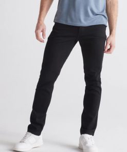 DUER–mens performance denim relaxed taper s22 in black-MFLR4505 2