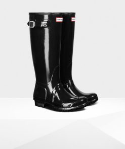 HUNTER BOOTS-boots-hunter boots womens original tall glossy-W-T1000RGL 2