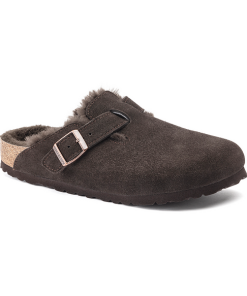 Birkenstock–regular boston mocha/mocha suede shearling-1020567 2