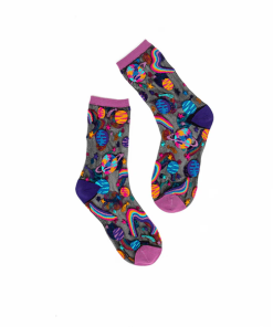 SOCK CANDY-sock-womens pop art planets sock-FW23-5 2