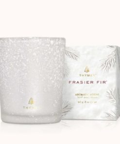 FRASIER FIR–frasier fir votive candle, flocked-TH03505640000 2