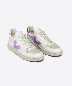 VEJA–womens v-10 w cwl in white orchid ultraviolet-VW0703676 2