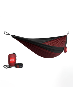 GRAND TRUNK–double hammock with strap in  crimson / charcoal-DLXH-20 2