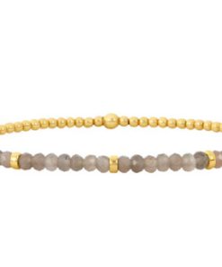 KAREN LAZAR DESIGN-bracelet-womens 2mm signature bracelet with chocolate moonstone and rondelles – 6.5-2CMBR650 2