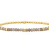 KAREN LAZAR DESIGN-bracelet-womens 2mm signature bracelet with coral and rondelles – 6.25 / yellow gold-2YGCBR625 3