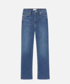 FRAME DENIM–womens le slim palazzo raw fray in  mermaid-LSPRF630 2