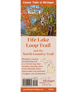 MICHIGAN TRAIL MAPS–classic trails mi fife lake loop trail-FIFE LAKE 2