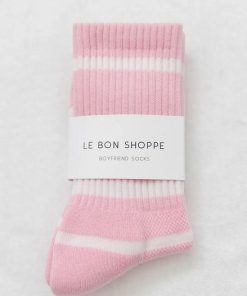 Le Bon-socks-womens striped boyfriend socks-STRIPEDBOYFRIEND 2