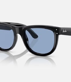 RAYBAN–wayfarer reverse sunglasses black frame blue lens-RBR0502S-667772 2