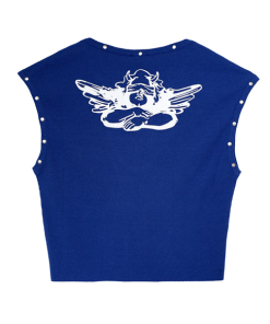 Boys Lie–womens adore you rebel tank in blue-RTADOREBLU 2