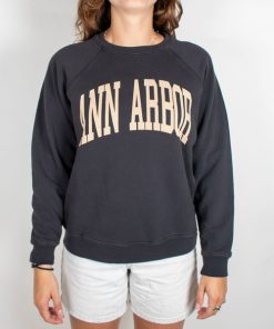 RETRO BRAND–rbbl premium ann arbor terry crew with white font-BL929-BLLBL563B