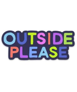 Wild Lettie–outside please sticker -OUTSIDEPLEASESTICKER