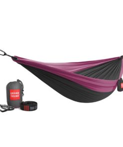 GRAND TRUNK–double hammock with strap in charcoal / magenta-DLXH-04 2