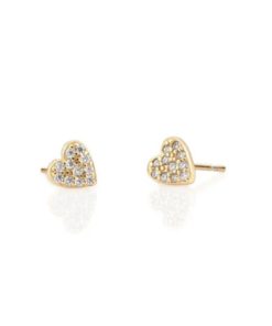 KRIS NATIONS–heart stud crystal earrings-E-PAVE-HRT 2