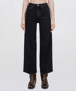 RE/DONE–womens high rise wide leg crop in black vein-165-03WHRWLCP 2